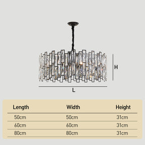 Modern Gold Tiered Crystal Chandelier - Luxury Fringe Glass Pendant Light for Dining Room, Foyer