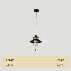 IP65 Waterproof Black Metal Cage Light Outdoor Pendant Lighting