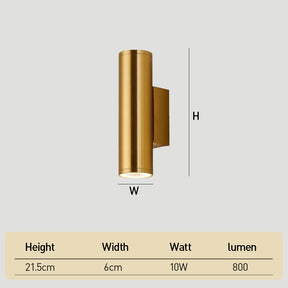 Outdoor Wall Light Waterproof Up and Down Wall Lamp for Patio Entryway