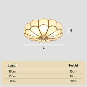 Art Deco Brass Frame Modern Ceiling Lights for Living room