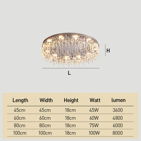 Luxury Crystal Ceiling Chandelier Lamp for Dining Room Living Room Bedroom