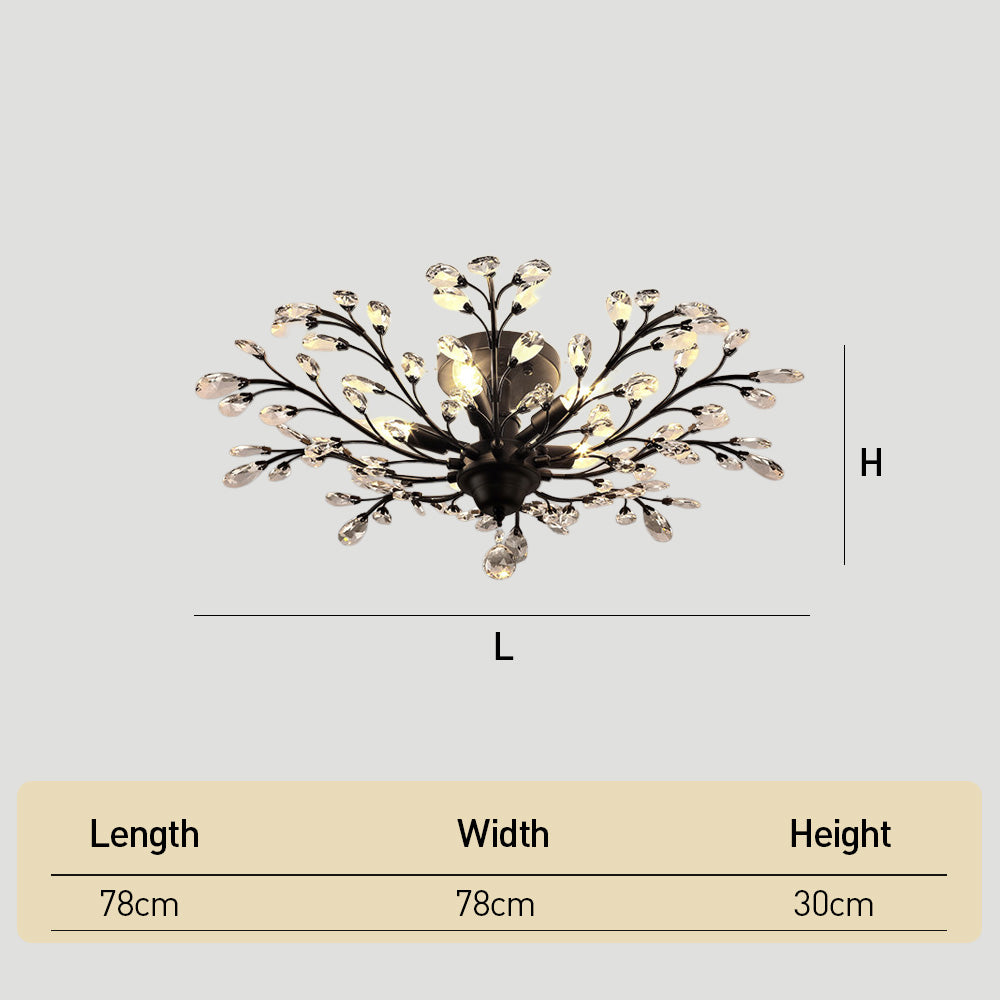 K9 Clear Crystal Chandelier Ceiling Light for Living Room