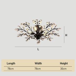 K9 Clear Crystal Chandelier Ceiling Light for Living Room