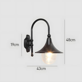 IP54 Vintage Outdoor Black Wall Light
