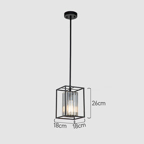 Contemporary Industrial Glass Pendant Light For Dining Room