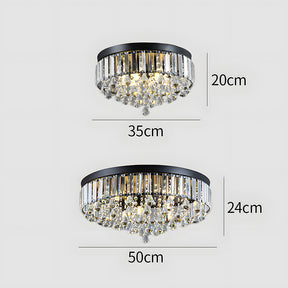 Modern Crystal Ceiling Light Fixture Flush Mount Ceiling Lights for Living Room
