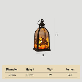 Indoor Decor Witch Bat LED Halloween Table Lamp for Night Party