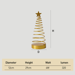 Modern Gold Tree Lights LED Christmas Lightings for Bedside