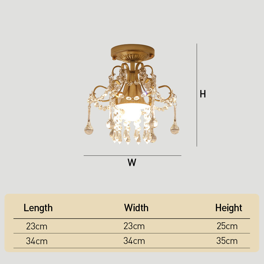 Modern Mini Crystal Ceiling Lights for Porch Hallway