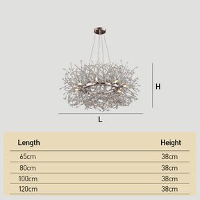 Modern Luxury Crystal Ring Chandelier for Living Room Dining Room