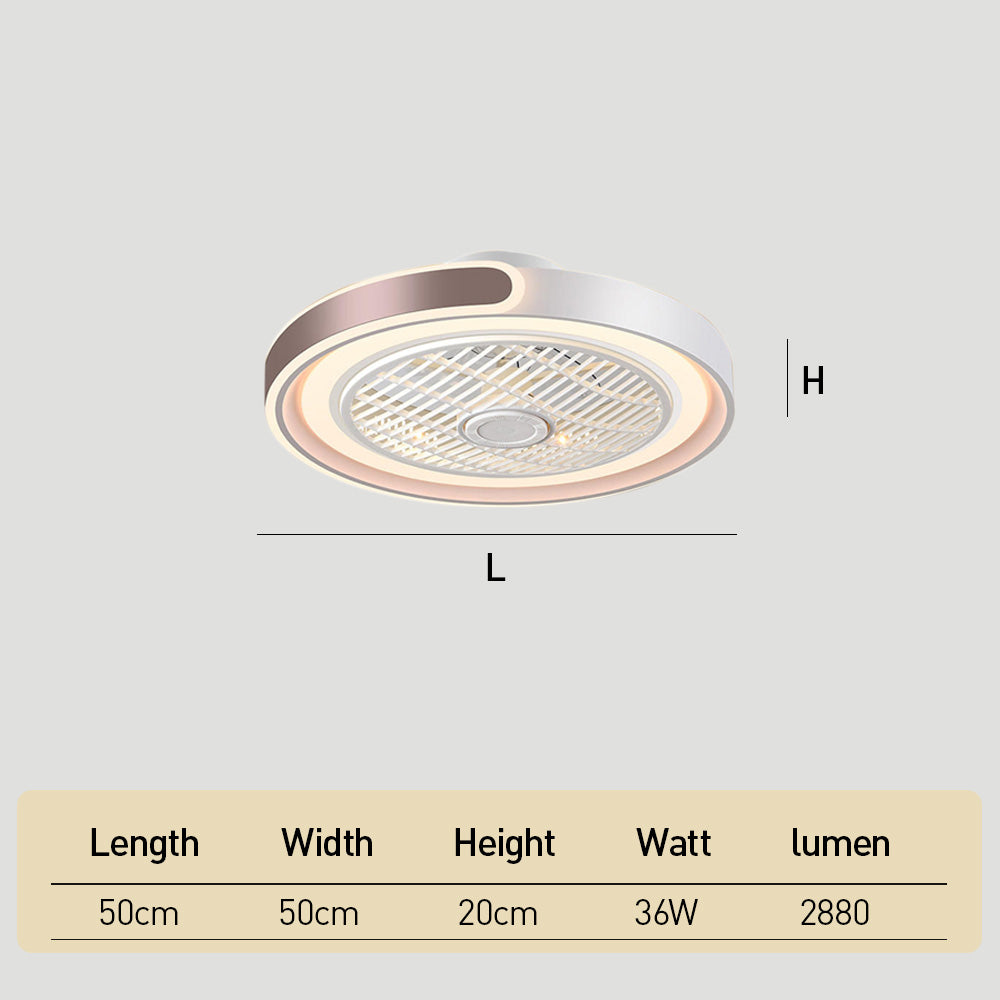 Modern LED Dimmable Ceiling Fan With Remote Light