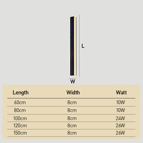 Modern Bright Long Black Led Exterior Wall Lights