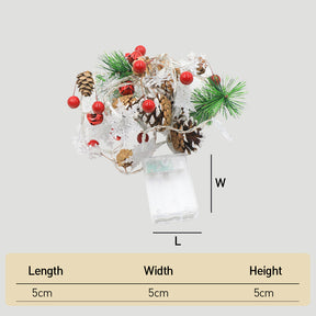 Snowflake Christmas String Lights, Christmas Decoration Lights with Pine Cone 2M 20lights