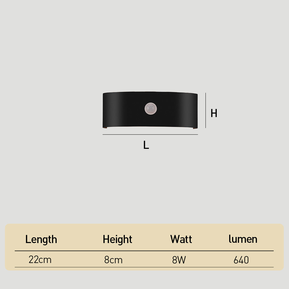 IP65 Modern Up and Down LED PIR Outdoor Wall Light