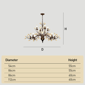 Modern Floral and Clear Glass Leaf Crystal Pendant Lights for Kitchen Island