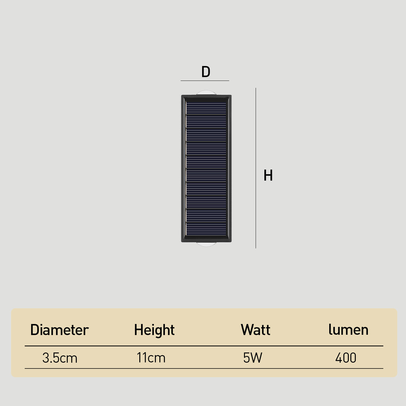 Up and down IP65 Solar LED Outdoor Wall Lights for Entryway