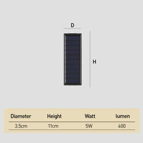 Up and down IP65 Solar LED Outdoor Wall Lights for Entryway