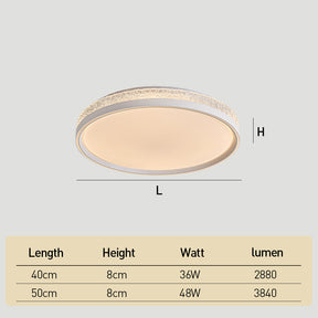 Modern Luxury Crushed Crystal Halo LED Flush Ceiling Lights for Bedroom