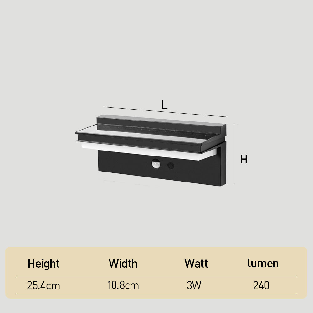Modern ABS Led Solar Sensor Outdoor Wall Lights for Hallway Patio Porch