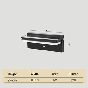 Modern ABS Led Solar Sensor Outdoor Wall Lights for Hallway Patio Porch