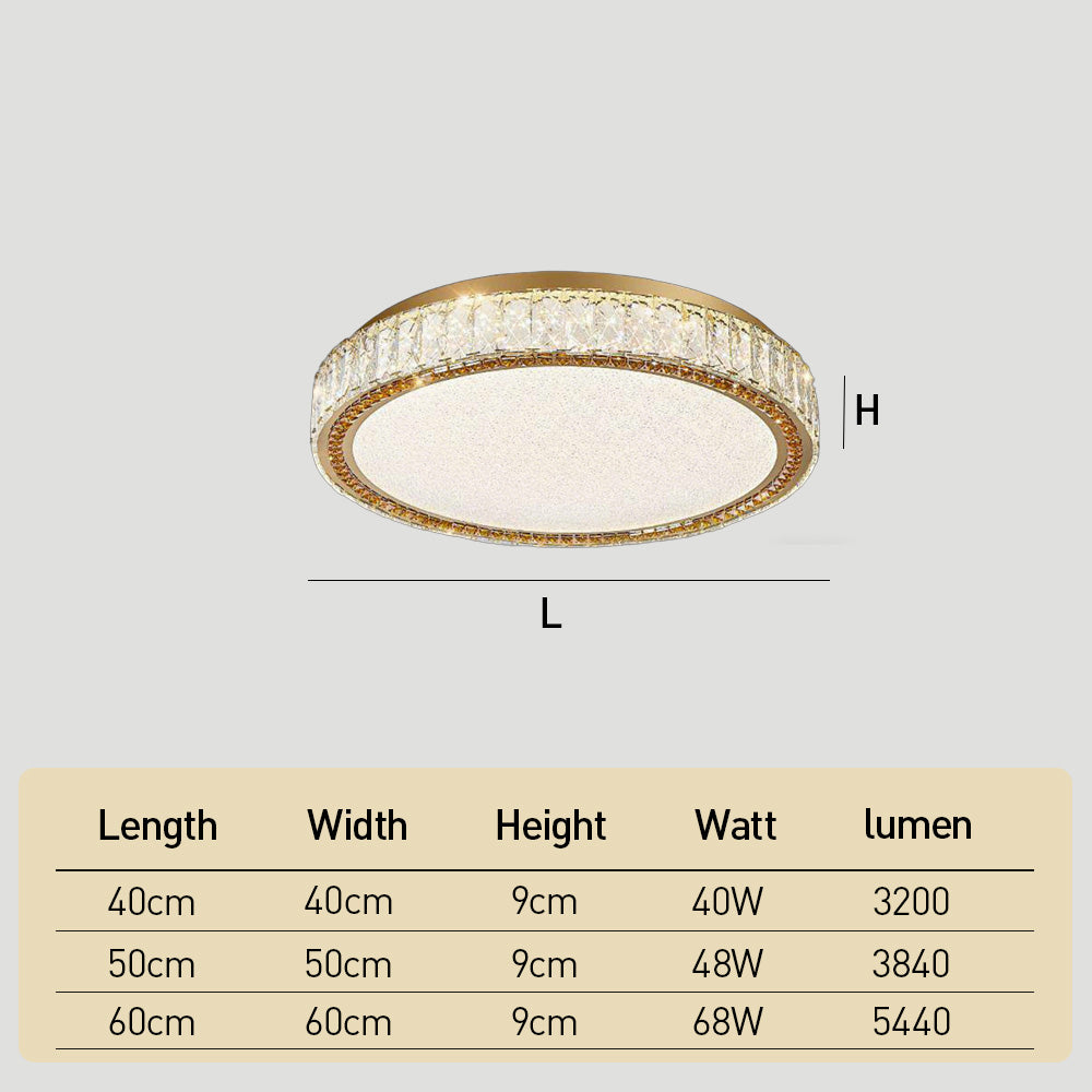 Minimalist Crystal Chandelier LED Flush Mount Ceiling Lights
