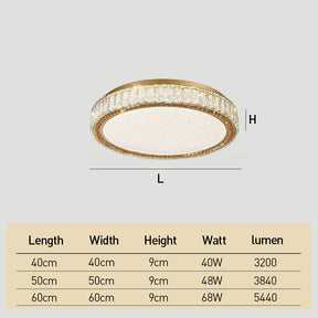 Minimalist Crystal Chandelier LED Flush Mount Ceiling Lights
