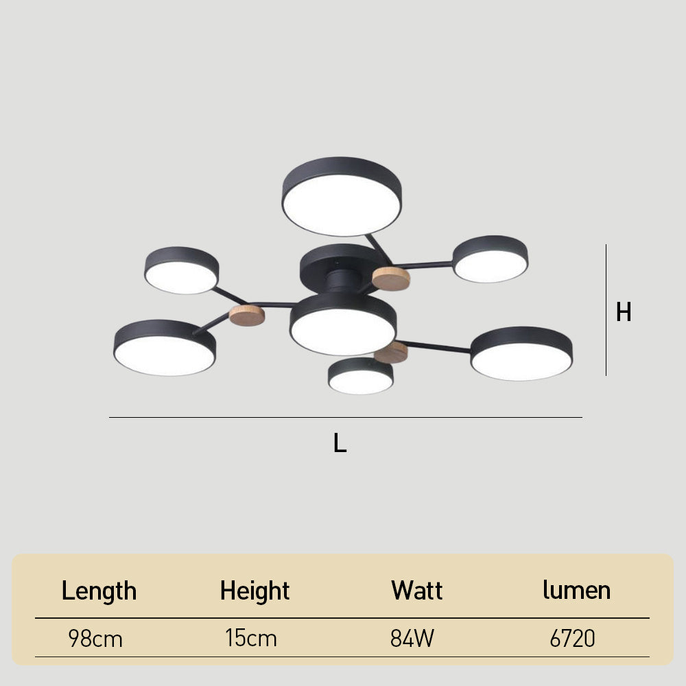 Modern Semi Flush LED Ceiling Lights for Bedroom Living Room