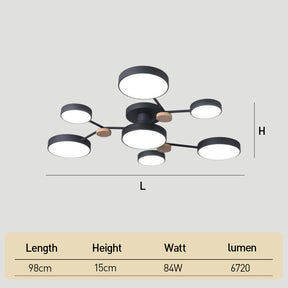 Modern Semi Flush LED Ceiling Lights for Bedroom Living Room