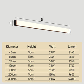 Linear Aluminium IP55 Waterproof LED Outdoor Wall Lights for Garden Patio