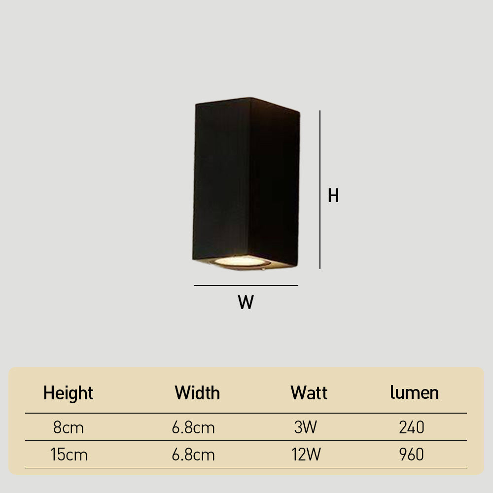 Minimalist IP65 Outdoor Wall Lights in Black