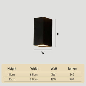Minimalist IP65 Outdoor Wall Lights in Black