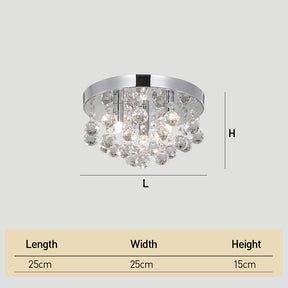 Luxury 3 Lights Crystal Chandeliers for Hallway Bedroom Kitchen