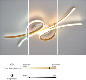 Unique Creative Musical Notes Living Room LED Ceiling Lamp