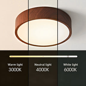 Nordic Wood LED Flush Mount Ceiling Light Minimalist Lamp for Bedroom