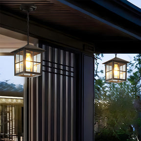 IP65 Black Outdoor Hanging Pendant Light with Adjustable Chain