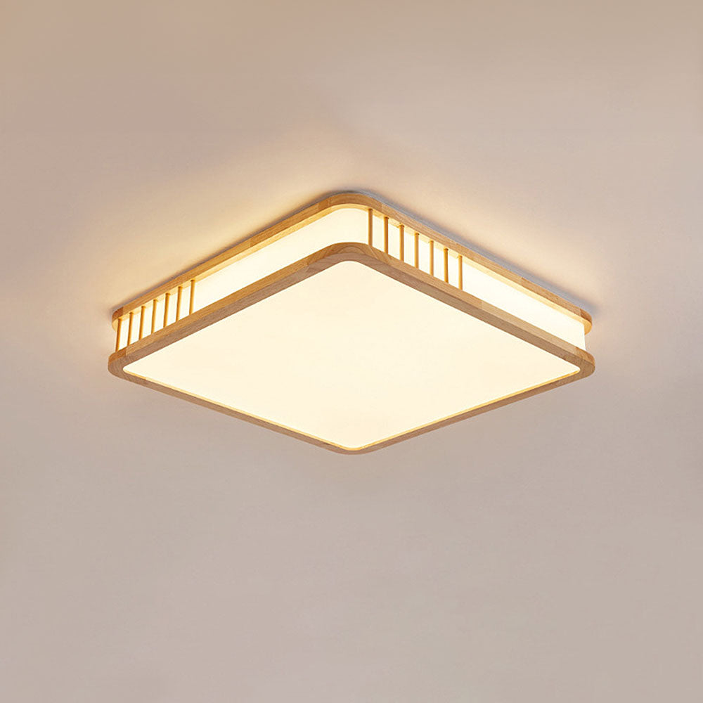 Modern Acrylic Wooden Square LED Ceiling Light