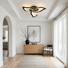Contemporary Flower Shape Iron LED Ceiling Light For Living Room