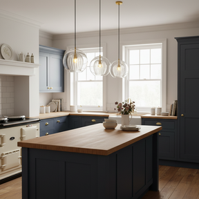 Modern Glass Globe LED Pendant Lights Kitchen Island