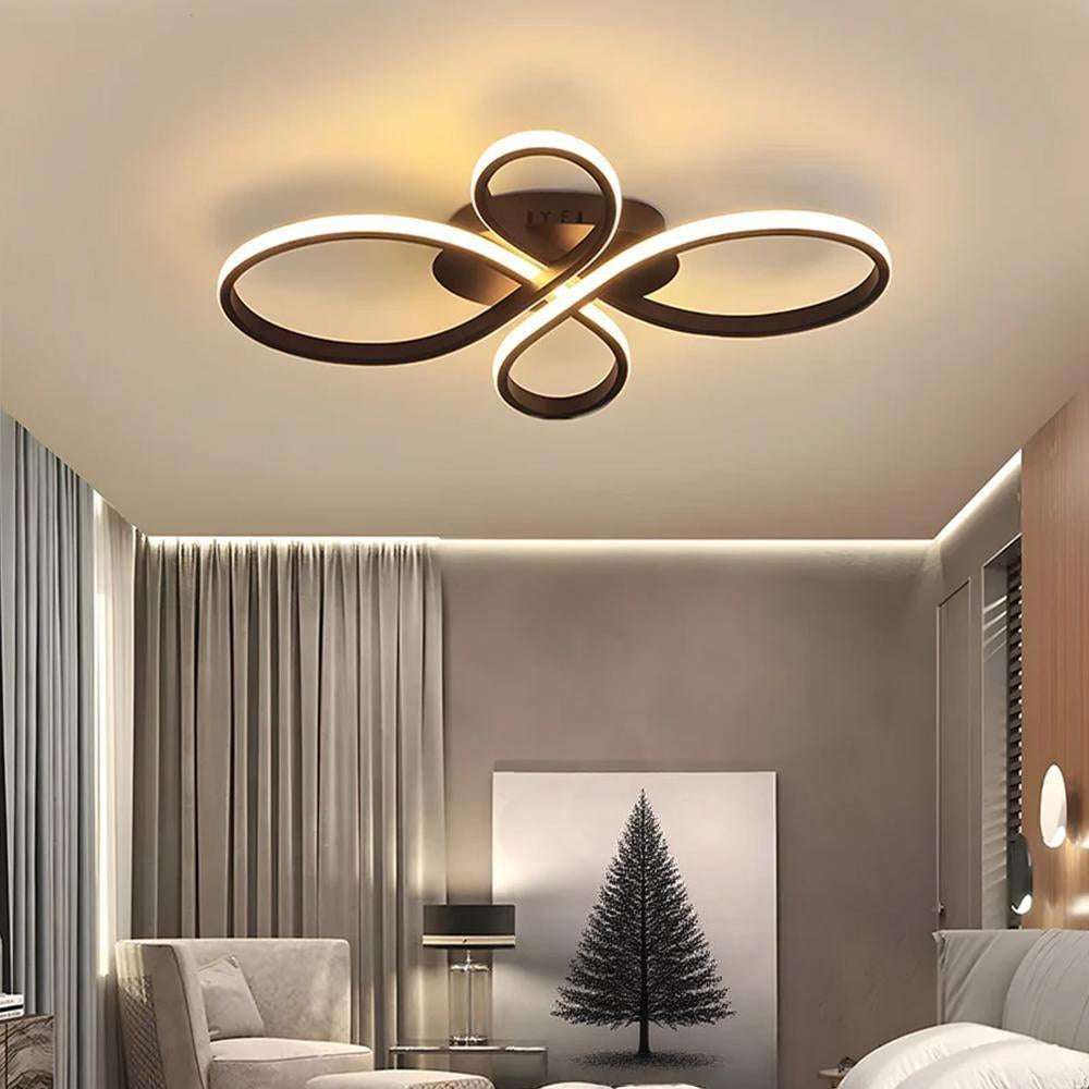 Modern Atmospheric Bow Metal LED Ceiling Light For Living Room