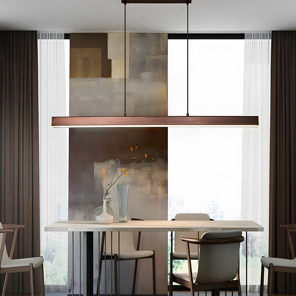 Minimalist One-line Long LED Dining Room Pendant Lights