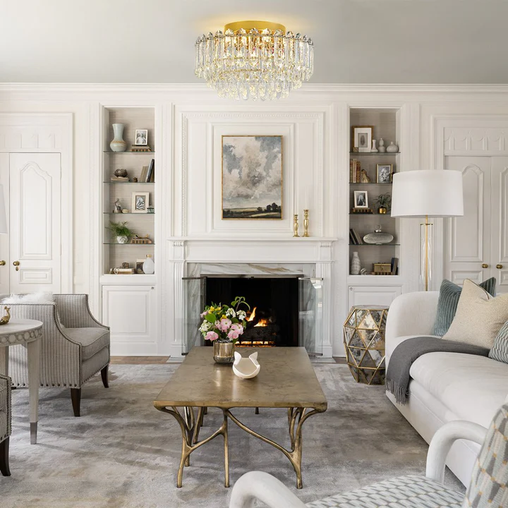 Modern K9 Crystal Ceiling lights Gold Luxury Chandeliers