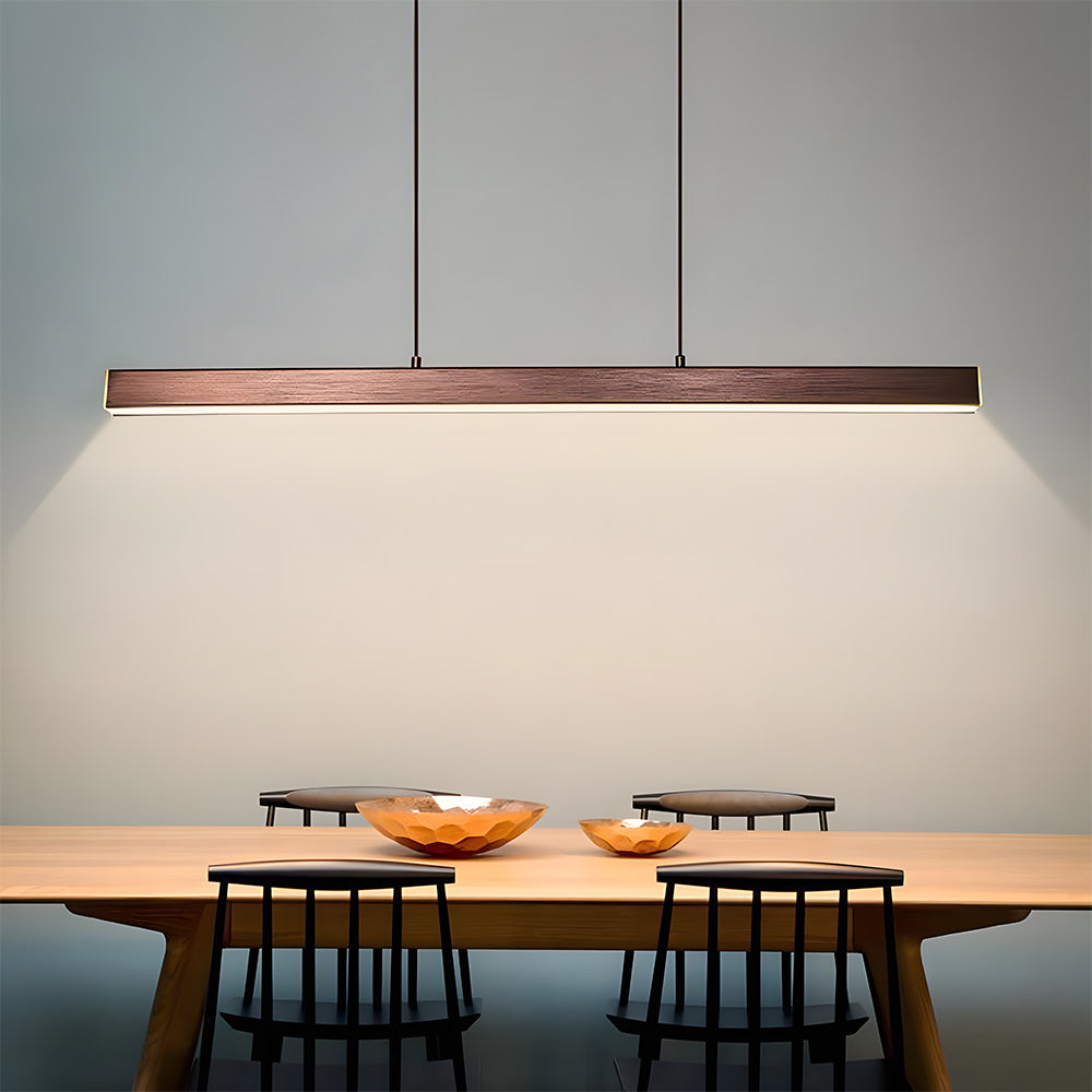 Minimalist One-line Long LED Dining Room Pendant Lights