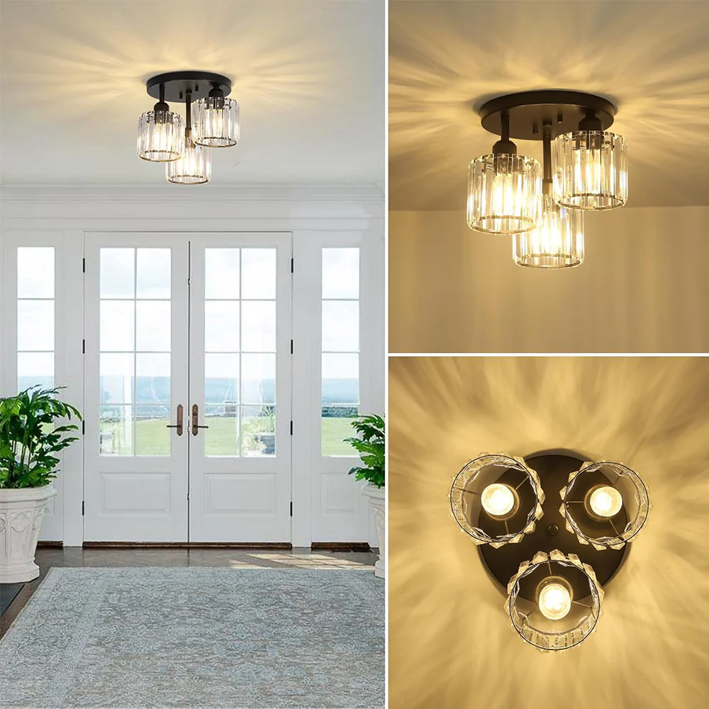 1-Light Hallway Flush Mount Ceiling Light