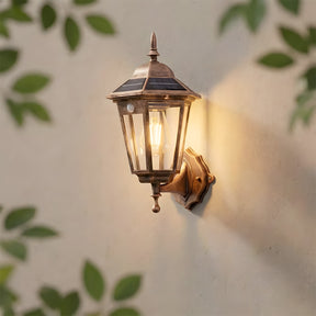 IP44 External Solar Wall Lights, 3 Mode Sensor Solar Wall Lamp for Patio Fence Garden Decor