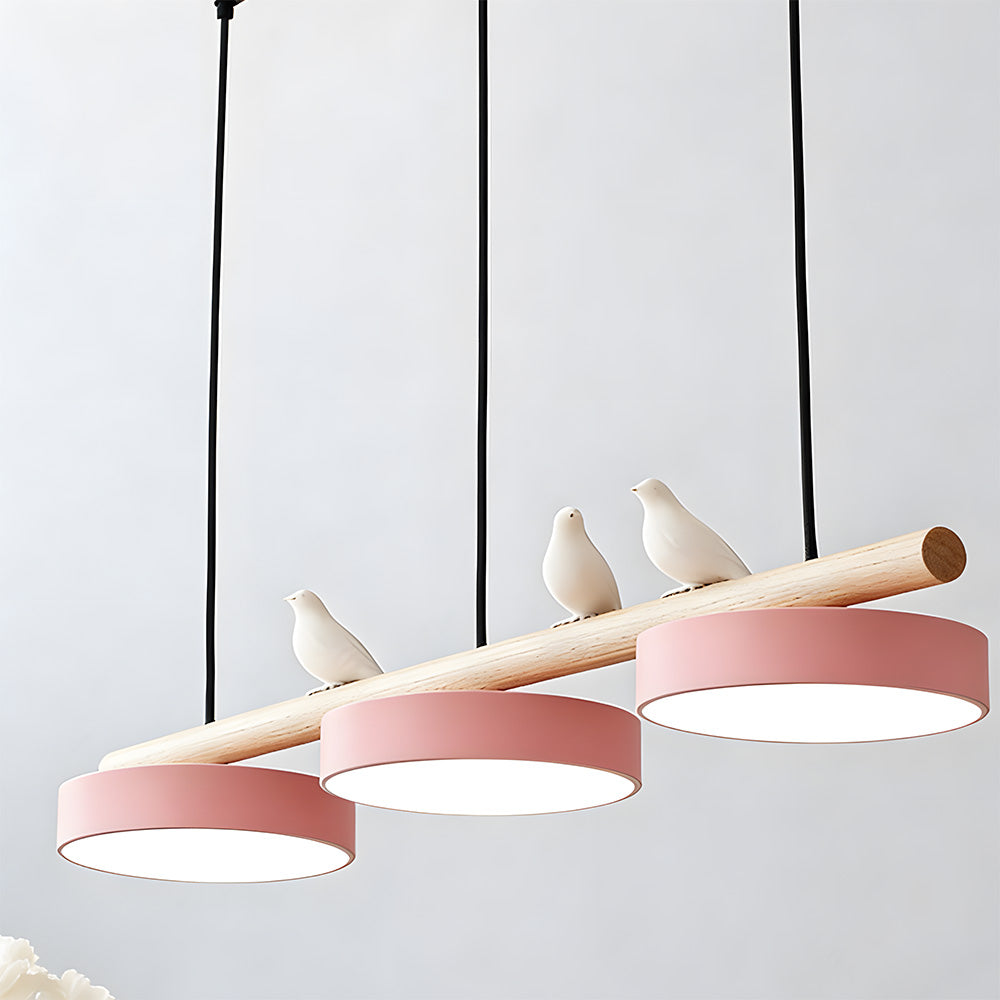 Modern LED Pendant Lamps for Kitchen Nordic Wood Ceiling Hanging lamp
