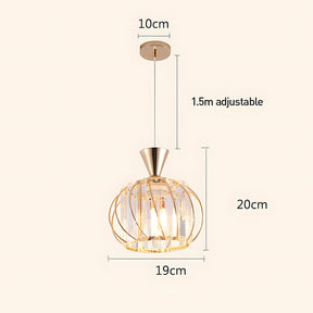 Crystal Pendant Light Shade Hanging Light for Hallway Kitchen