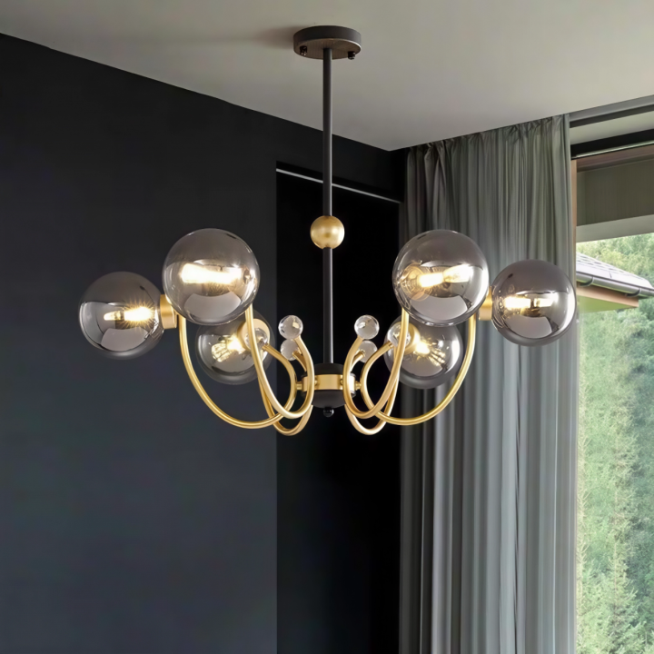 Black Adjustable Sputnik Chandeliers
