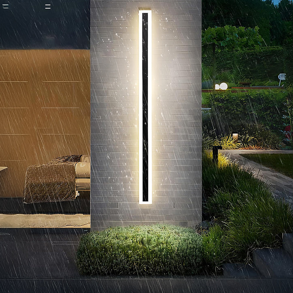 IP65 Modern Minimal Decor Acrylic Black Outdoor LED Wall Lights