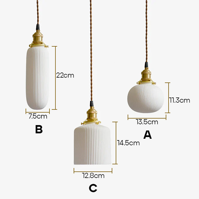 Nordic Minimalism Ceramic White Pendant Lights