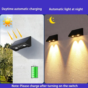IP54 Waterproof Solar Outdoor Wall Lights for Garden and Fence, Dusk to Dawn